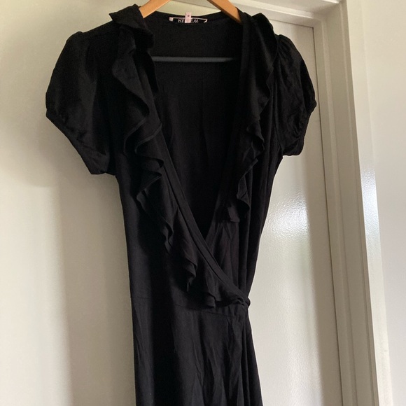 Gorgeous Black Review Wrap Dress Size 10 - Picture 5 of 6